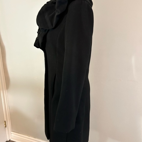 VINTAGE Lady Dutch Black Swirl Collar Women's Coat small - Picture 5 of 10